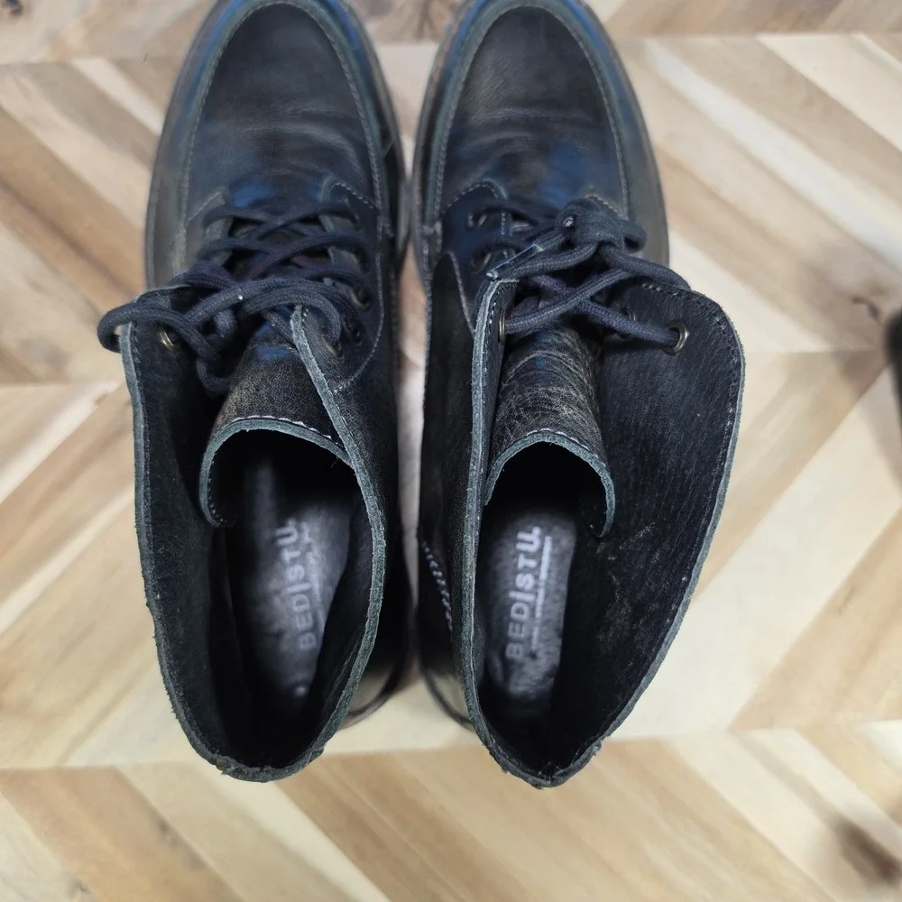 BED|STU Curtis II Chukka Boots Men's 12 Black Leather Lace Up Ankle Moc Toe